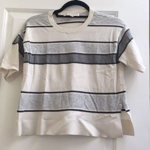 Loft Cropped Short Sleeve Sweater